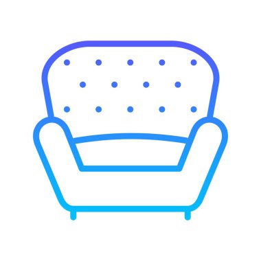 Yatak odası Koltuğu Çizgisi Gradyan Simgesi