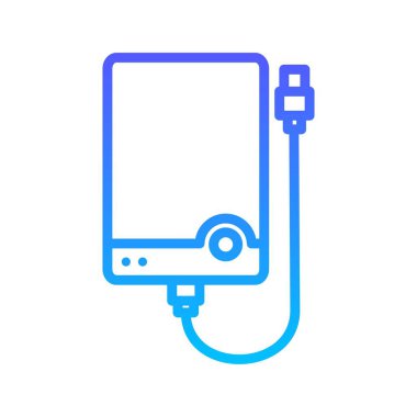 Harici Disk Satırı Gradyan Simgesi