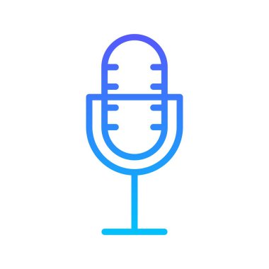 Mikrofon Hattı Gradyan Simgesi