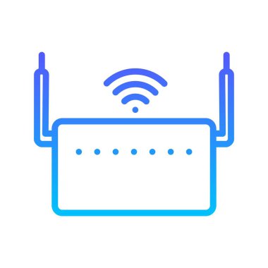 WIFI Yönlendirici Satır Gradyan Simgesi 