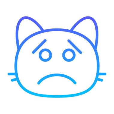 kedi öfke çizgisi gradyan simgesi