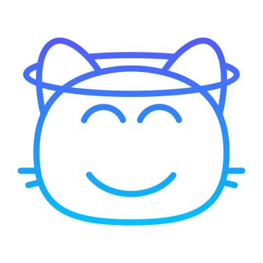 kedi melek çizgi gradyan simgesi
