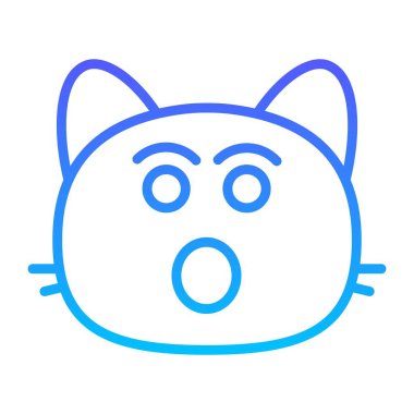 kedi şaşırmış Satır Gradyan simgesi