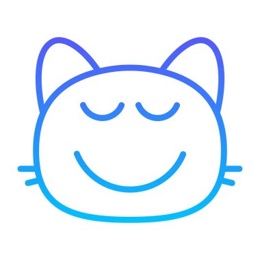 kedi gözlerini kapattı Satır Gradyan simgesi