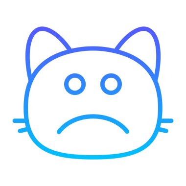 kedi ağlama Satır Gradyan simgesi