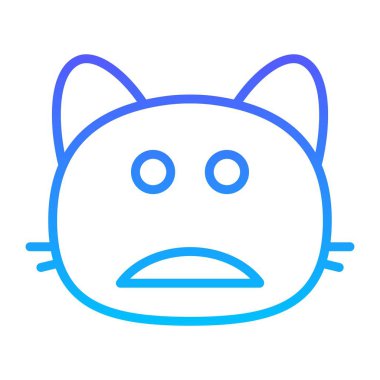 kedi ağlayan Satır Gradyan simgesi