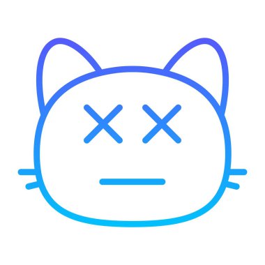 kedi ölümü Çizgisi Gradyan simgesi