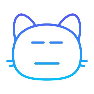 kedi ifadesiz Satır Gradyan simgesi