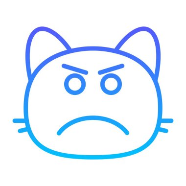 kedi çatık Çizgi Gradyan simgesi