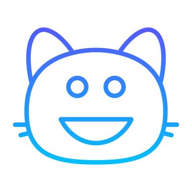 kedi sırıtan V Hattı Gradyan simgesi