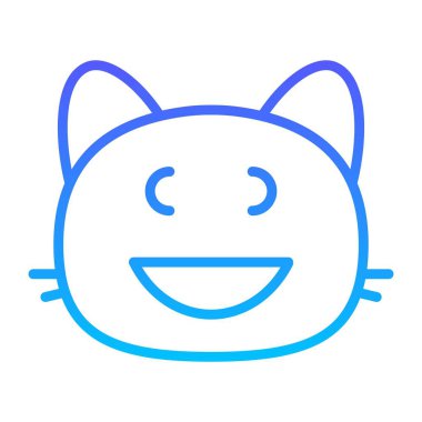 kedi sırıtan VII Satır Gradyan simgesi