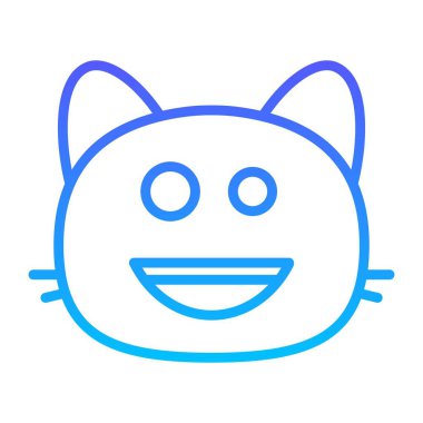 kedi Mutlu Satır Gradyan simgesi