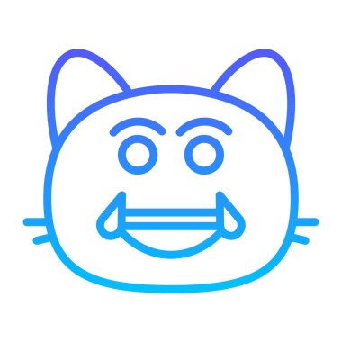 kedi neşe Satırı Gradyan simgesi