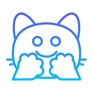 kedi kucaklama Satır Gradyan simgesi