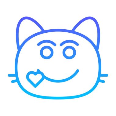 kedi öpücüğü II Satır Gradyan simgesi