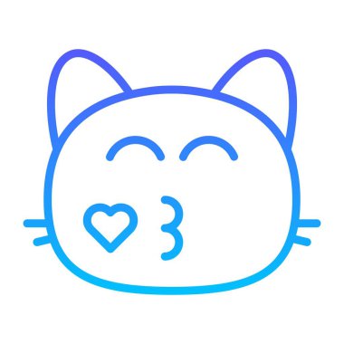 kedi öpüşme Çizgisi Gradyan simgesi