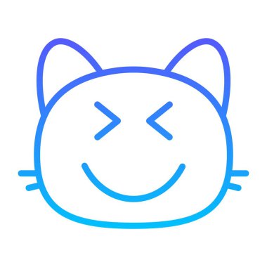 kedi Kahkaha II Satır Gradyan simgesi