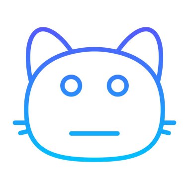 kedi nötr çizgi gradyan simgesi