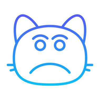 kedi poutine Çizgisi Gradyan simgesi