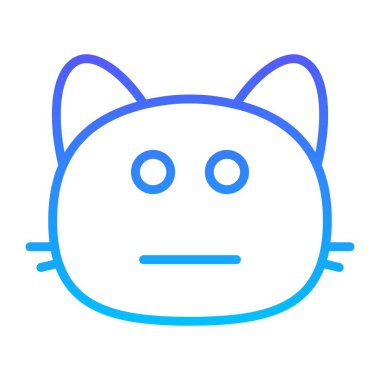 kedi üzgün Satır Gradyan simgesi