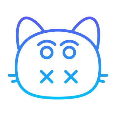 kedi Sessiz Satır Gradyan simgesi