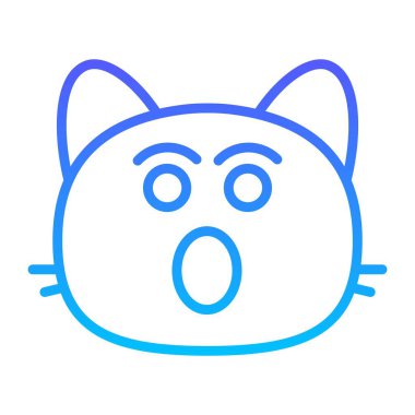 kedi şoku Satır Gradyan simgesi