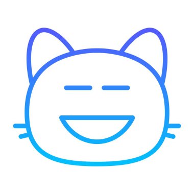 kedi gülümseyen Satır Gradyan simgesi