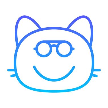 kedi güneş gözlüğü Çizgi Gradyan simgesi