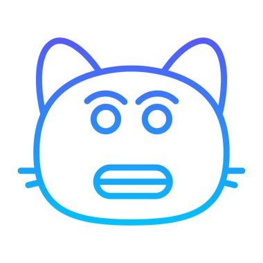 kedi sürpriz Satır Gradyan simgesi