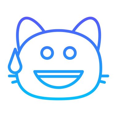 kedi terleme Çizgisi Gradyan simgesi