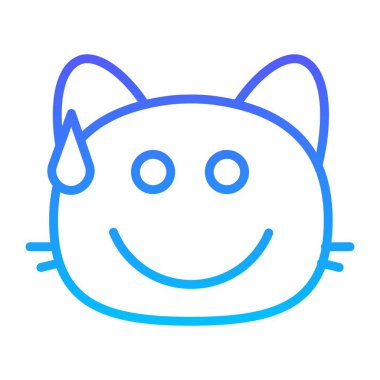 kedi teri I Satır Gradyan simgesi