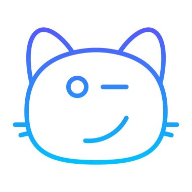 kedi göz kırpma Çizgisi Gradyan simgesi