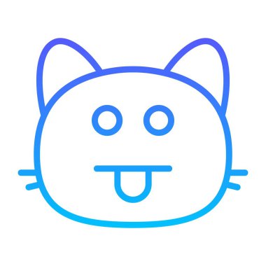 kedi göz kırpan Satır Gradyan simgesi