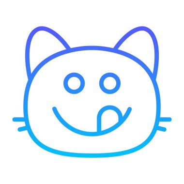 kedi lezzetli satır Gradyan simgesi