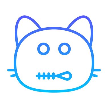 kedi fermuarlı Satır Gradyan simgesi