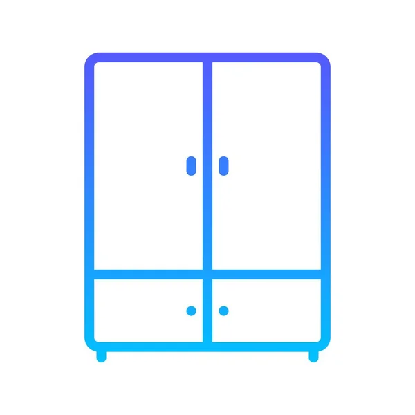 Градиентная икона "Линия шкафов" — стоковый вектор