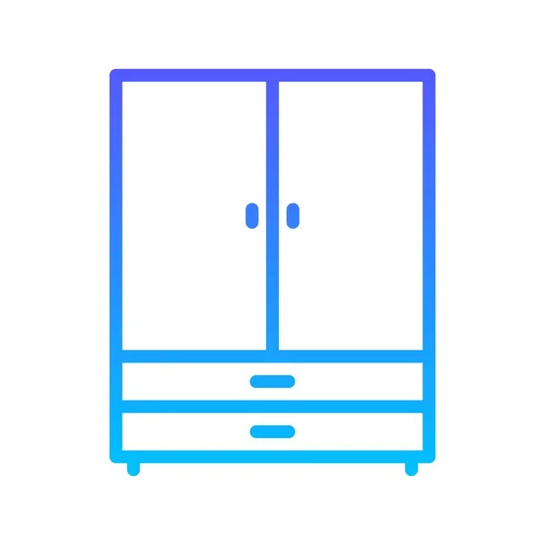 Cupboard Line Gradient ikon — Stock Vector