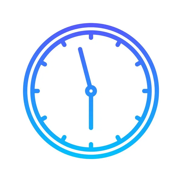 Grande Clock Line Ícone Gradiente — Vetor de Stock