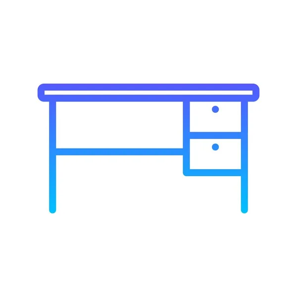 Einfaches Desk Line Gradient Icon — Stockvektor