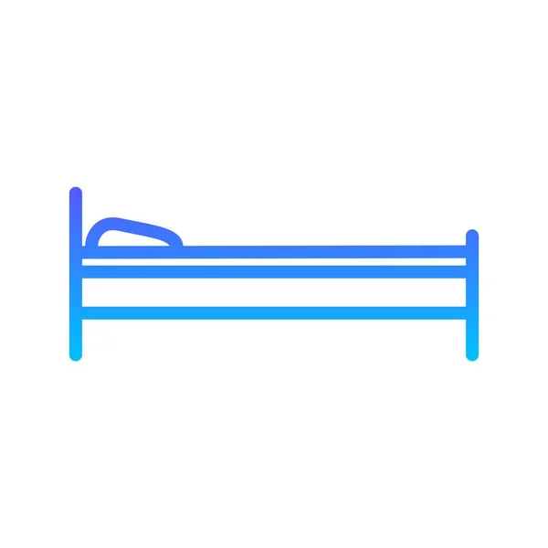 Egyágyas vonal Gradient ikon — Stock Vector