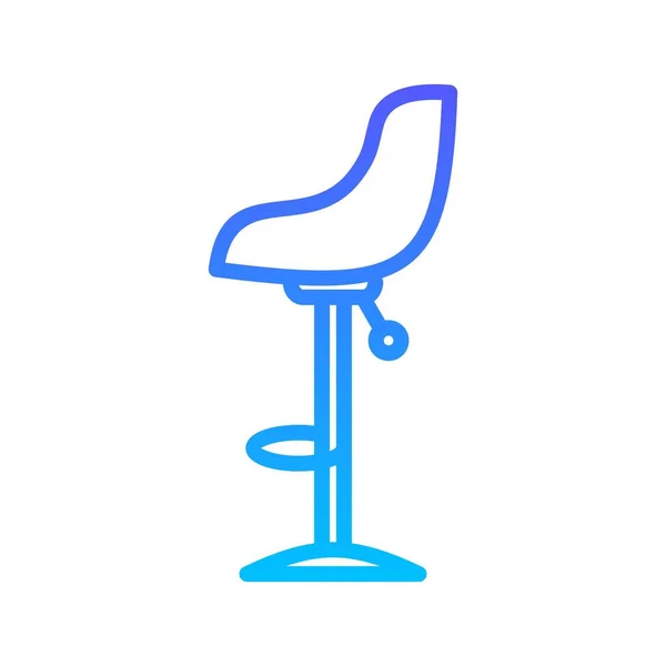 Градиентная икона "Стильный стул" — стоковый вектор