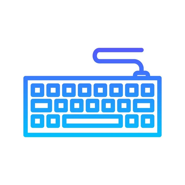 Linea tastiera Icona gradiente — Vettoriale Stock