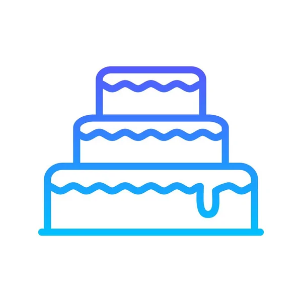 Gradiente linea torta — Vettoriale Stock
