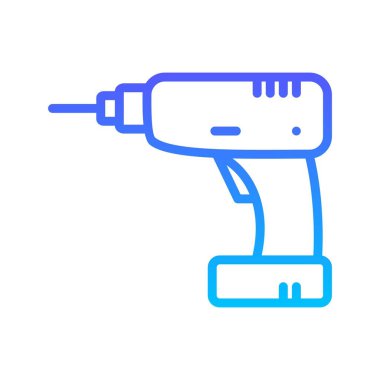 Matkap Makinesi Çizgisi Gradyan simgesi