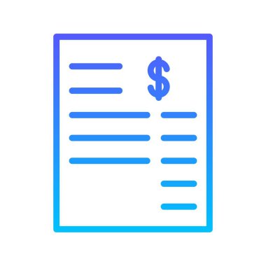 Faturalar Satır Gradyan simgesi