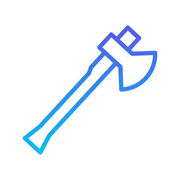 Axe Line Gradient icon — Stock Vector