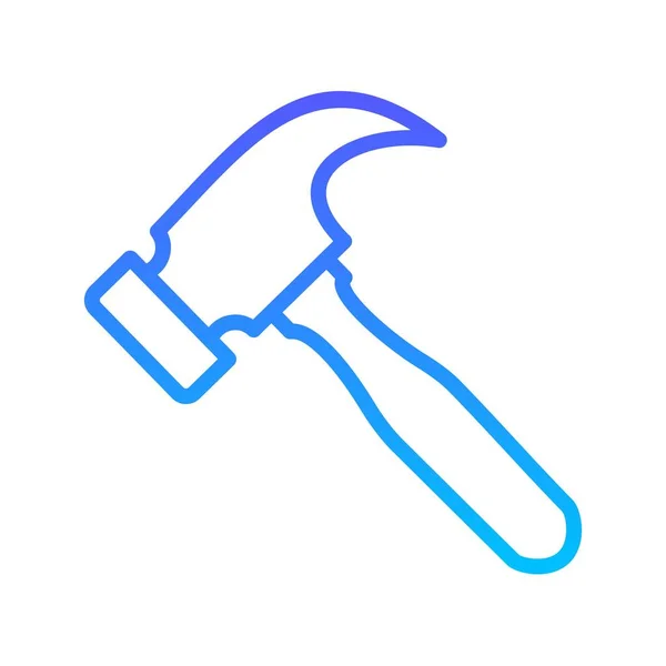 Hammer Line Gradient icon — Stock Vector