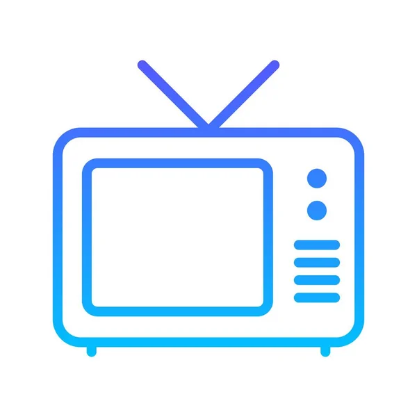 Ikona přechodu televizní linky — Stockový vektor