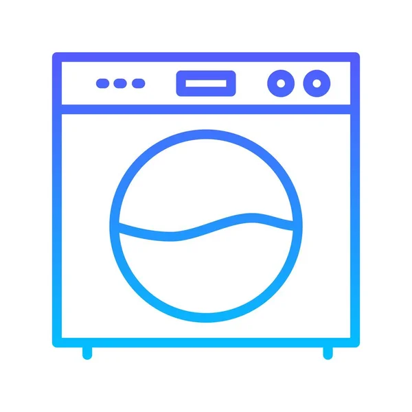 Wasmachine lijn verloop pictogram — Stockvector