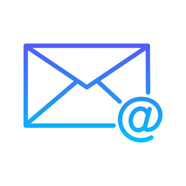 Línea de correo Gradiente icono — Vector de stock